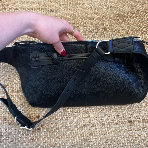 Rag & Bone Elliot Large Fanny Pack in Black Leather with Silver Hardwear - Picture 8 of 8